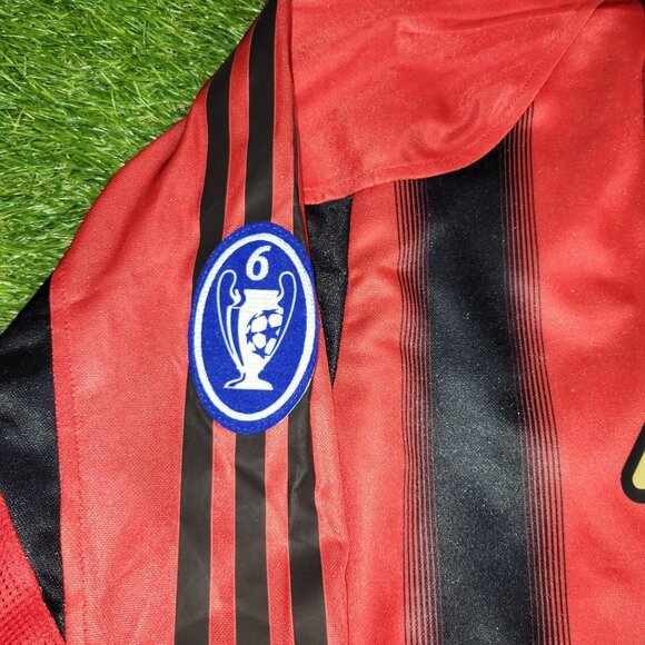 Kaka AC Milan 2004 2005 UEFA Long Sleeve Home Soccer Jersey Shirt BNWT XL - Picture 4 of 10